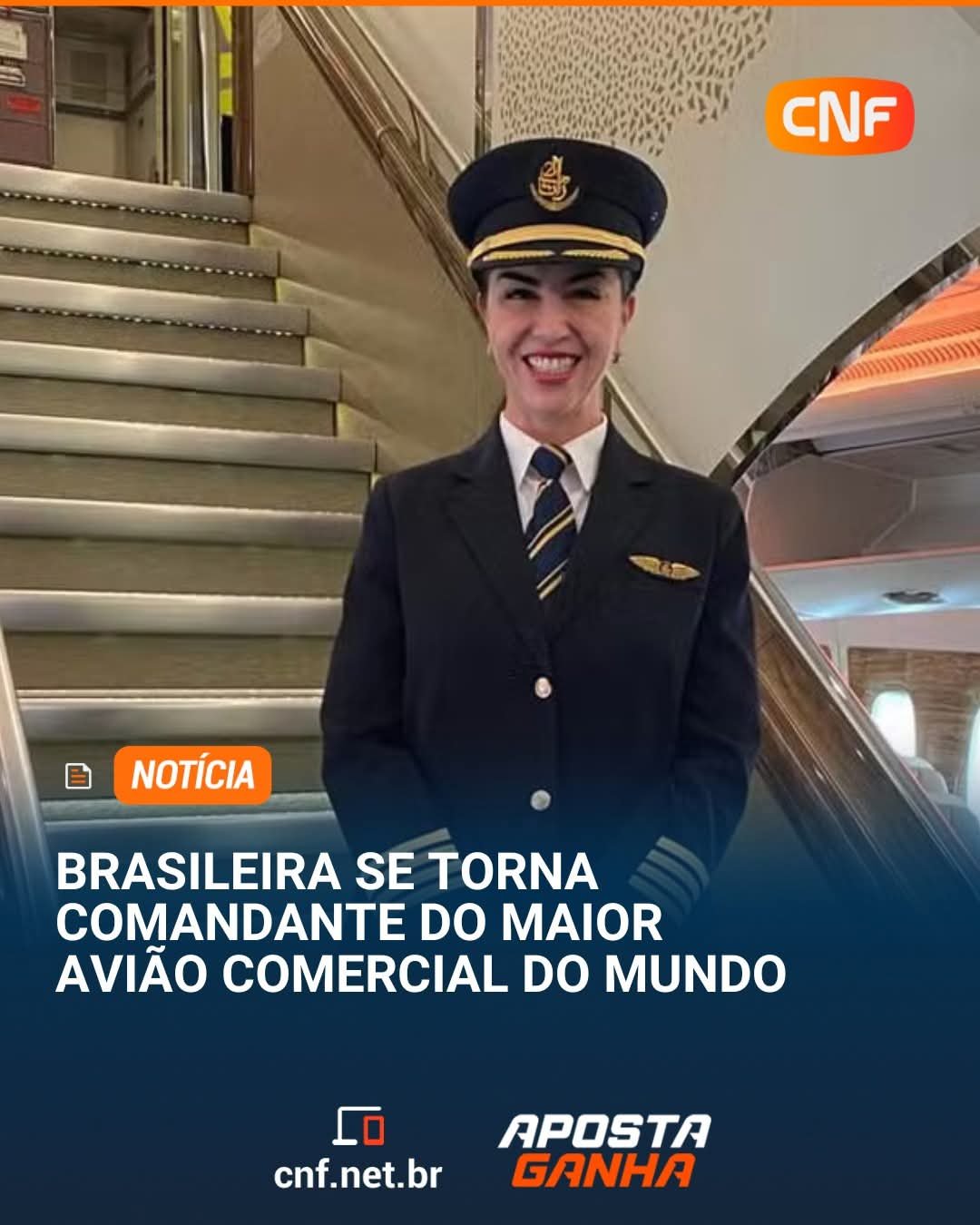 BRASILEIRA SE TORNA COMANDANTE DO MAIOR AVIÃO COMERCIAL DO MUNDO.