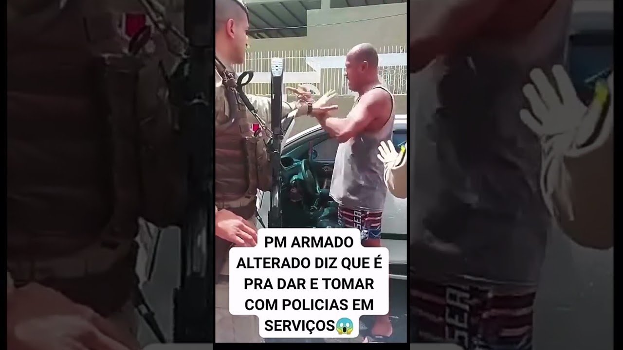 Policial armado surta em Salvador na Bahia ! Após bater boca com colegas de farda o praça entrou no seu carro e foi embora.