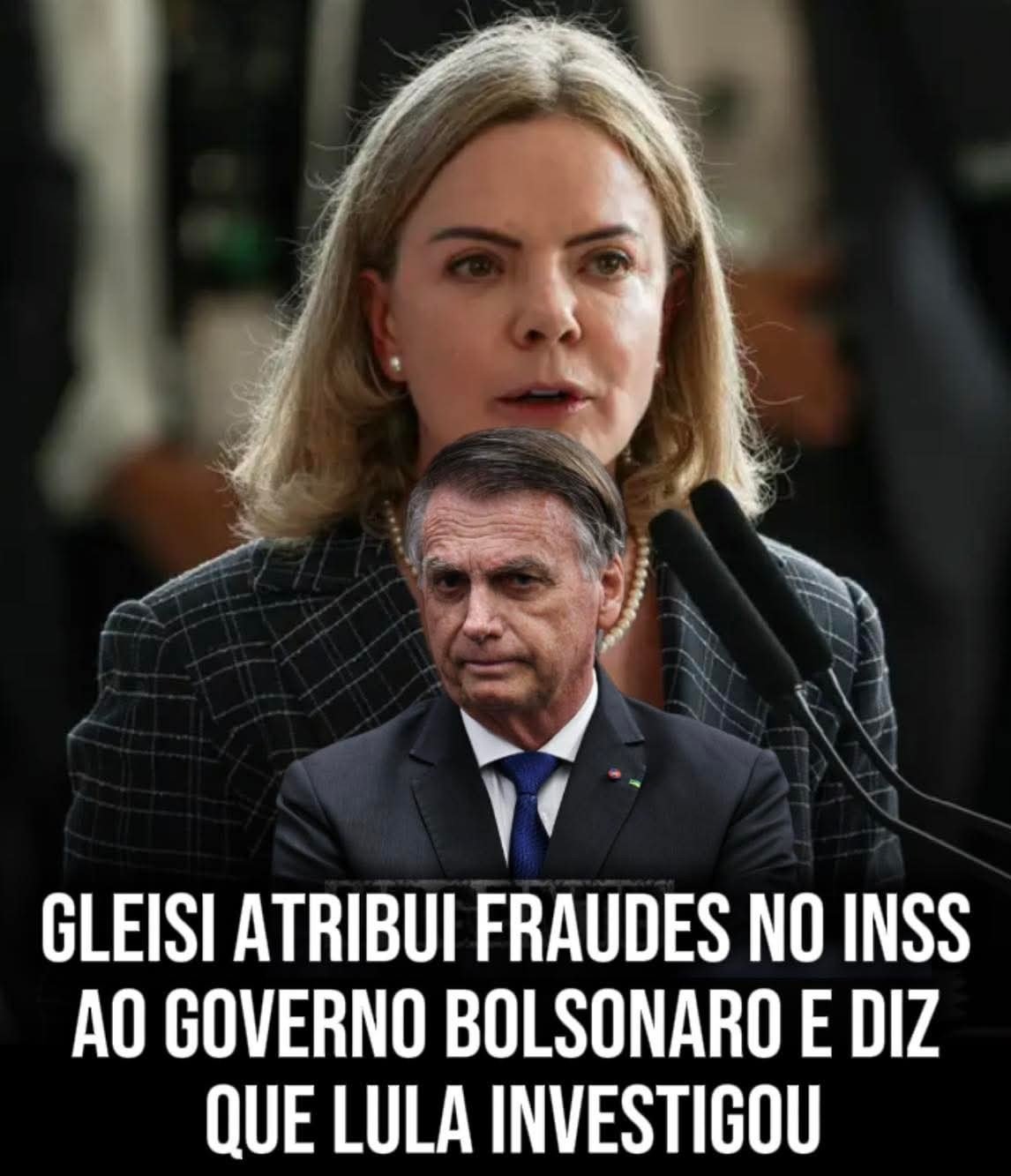 GLEISI ATRIBUIR O FRAUDES NO INSS AO GOVERNO BOLSONARO E DIZ QUE LULA INVESTIGOU GLEISI ATRIBUIR O FRAUDES NO INSS AO GOVERNO BOLSONARO E DIZ QUE LULA INVESTIGOU