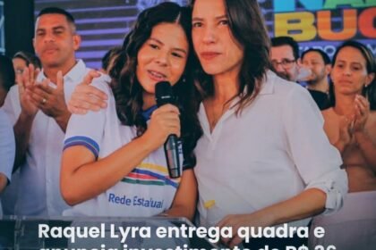RAQUEL LYRA ENTREGA QUADRA E ANUNCIA INVESTIMENTO DE 36 MILHÕES EM ESCOLAS NO RECIFE