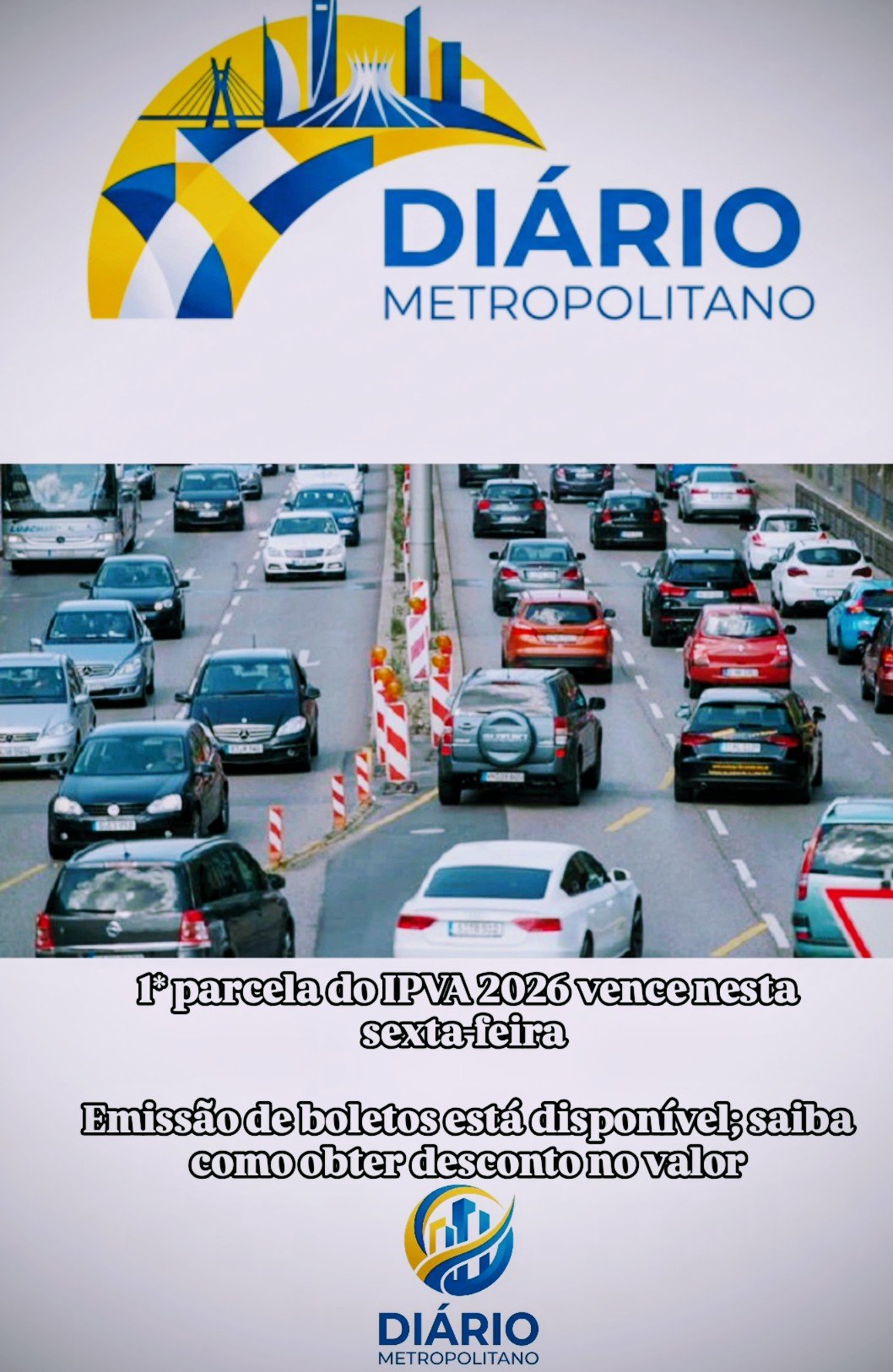 1* parcela do IPVA 2026 vence nesta sexta-feira
