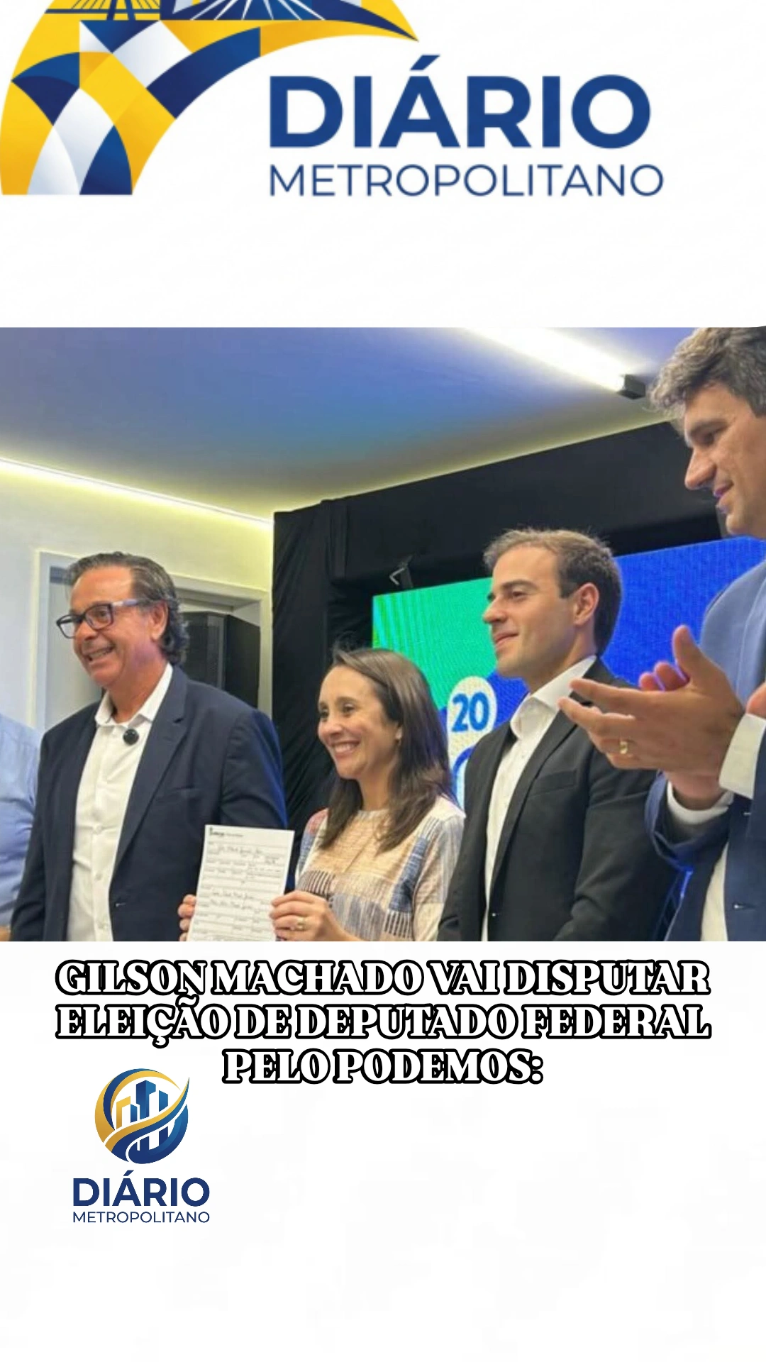 GILSON MACHADO VAI DISPUTAR ELEIÇÃO DE DEPUTADO FEDERAL PELO PODEMOS: