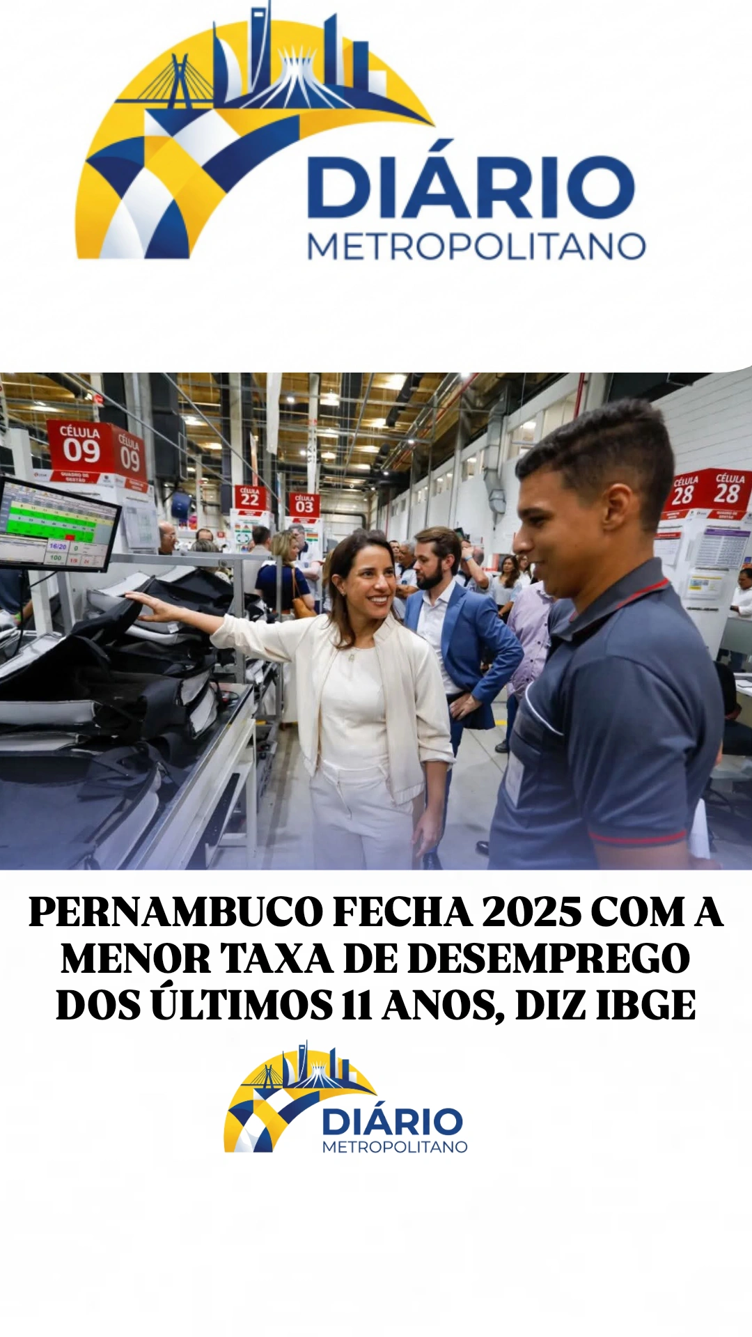 PERNAMBUCO FECHA 2025 COM A MENOR TAXA DE DESEMPREGO DOS ÚLTIMOS 11 ANOS, DIZ IBGE